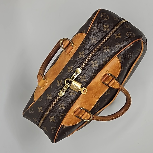 Authentic Louis Vuitton LV Deauville Monogram Handbag Tote Dust bag Lock Key - Picture 8 of 17